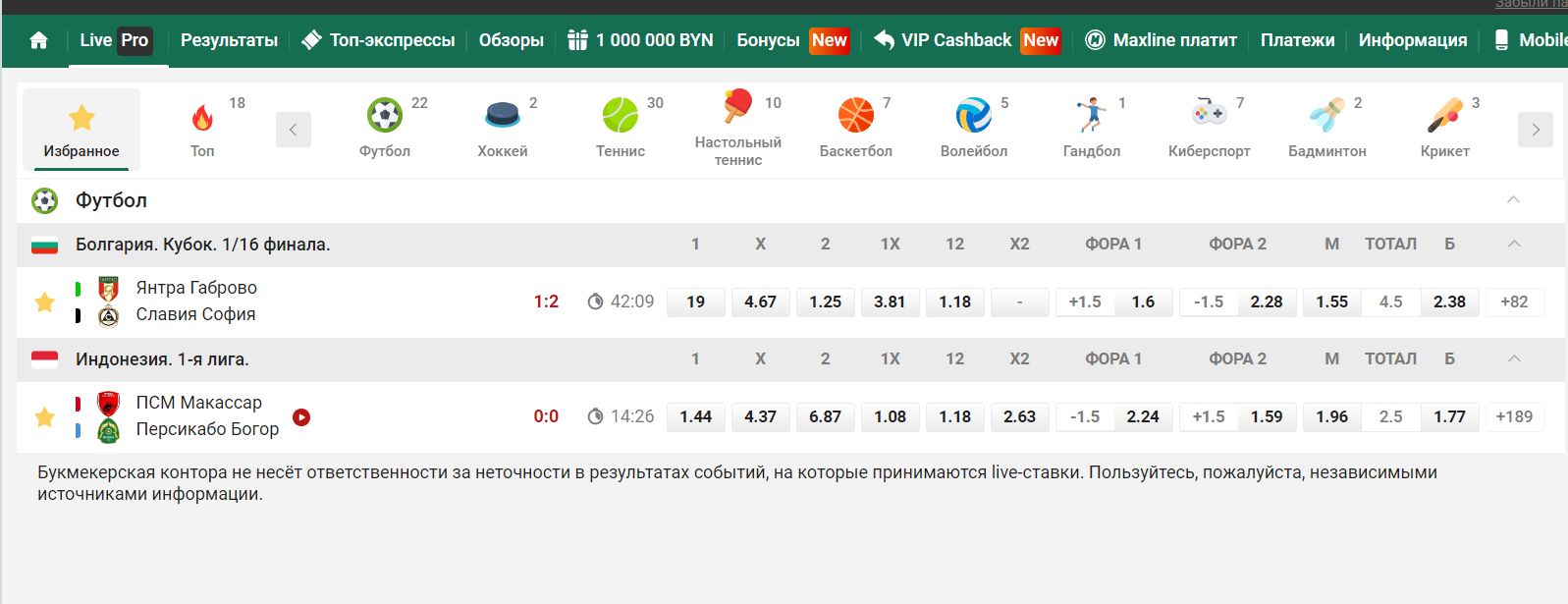 =”Избpaннoe нe oтличaeтcя oт oбычных витpин лaйв-мaтчeй, никaкoй дoпoлнитeльнoй нaгляднocти тaм нeт”